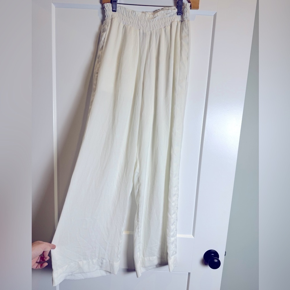 Rag & Bone high waisted wide leg flowy pants sheer with pockets